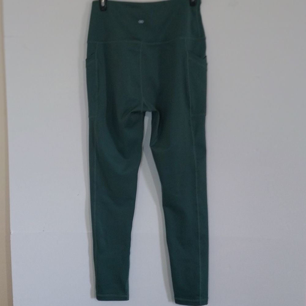 Stylish Teal High-Waisted Leggings Pockets In Side Size Small . - Picture 2 of 11